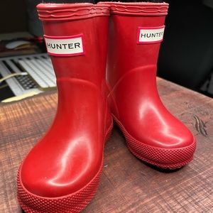 Hunter Boots Red EUC Toddler Size 4